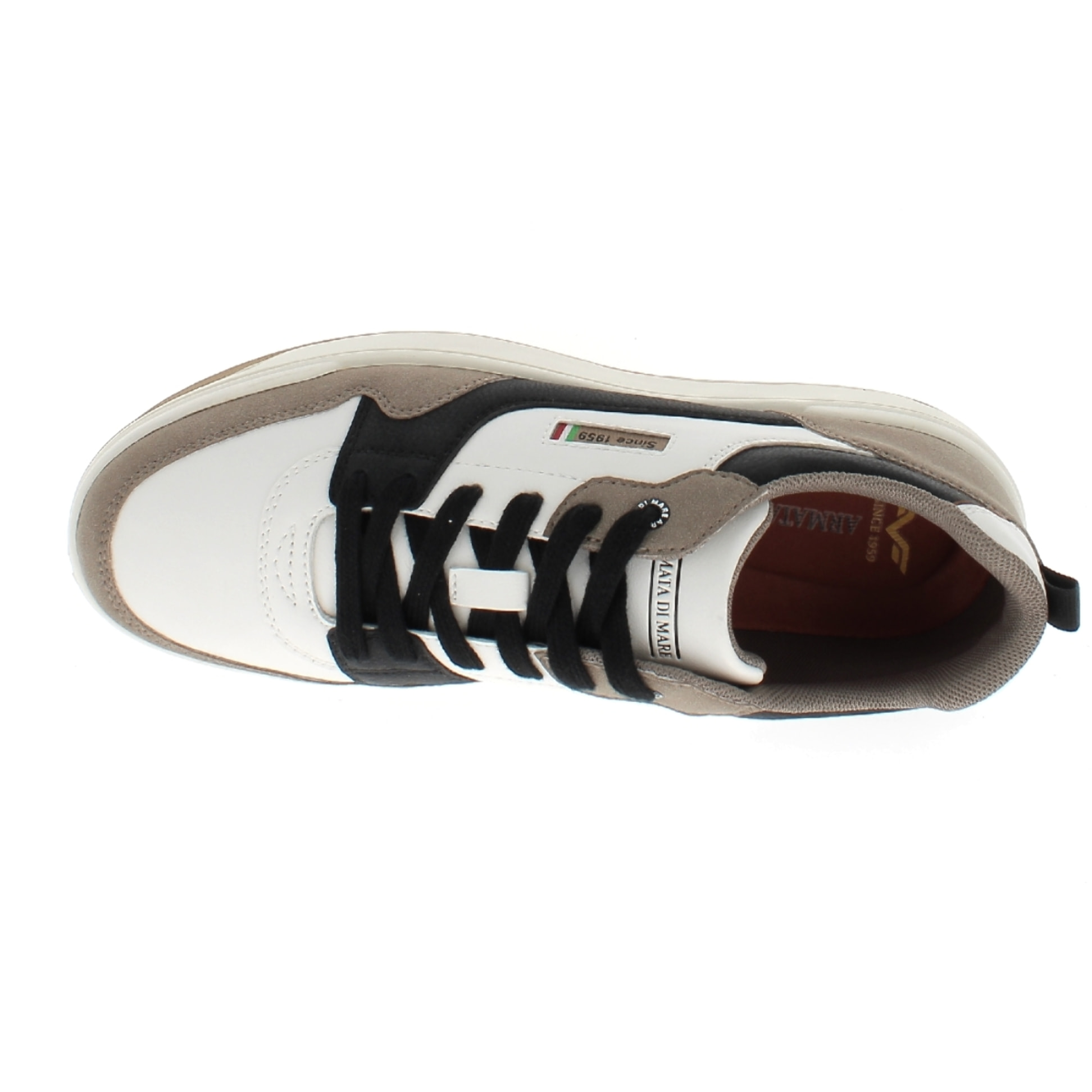 Armata di Mare Scarpe Uomo Sneakers Casual Stringate con Soletta Rimovibile in Memory Foam AMU W24D652 Beige Off White