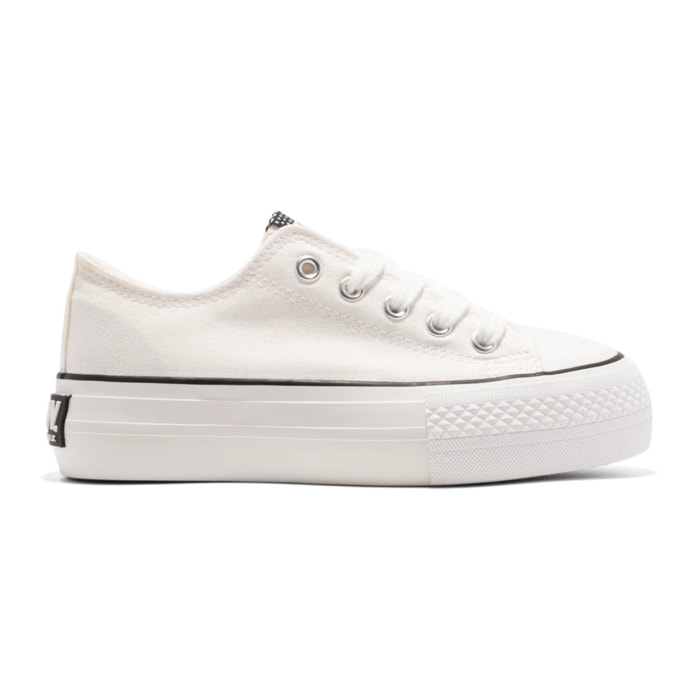 Sneakers basse con logo laterale, colore nero.