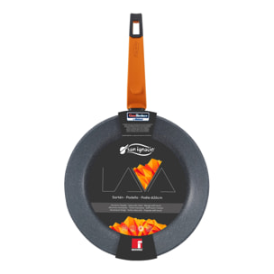 Set de 3 Sartenes San Ignacio LAVA Ø20 Ø26 Ø28 cm – Aluminio Forjado, Antiadherente Quantanium, Apto Inducción