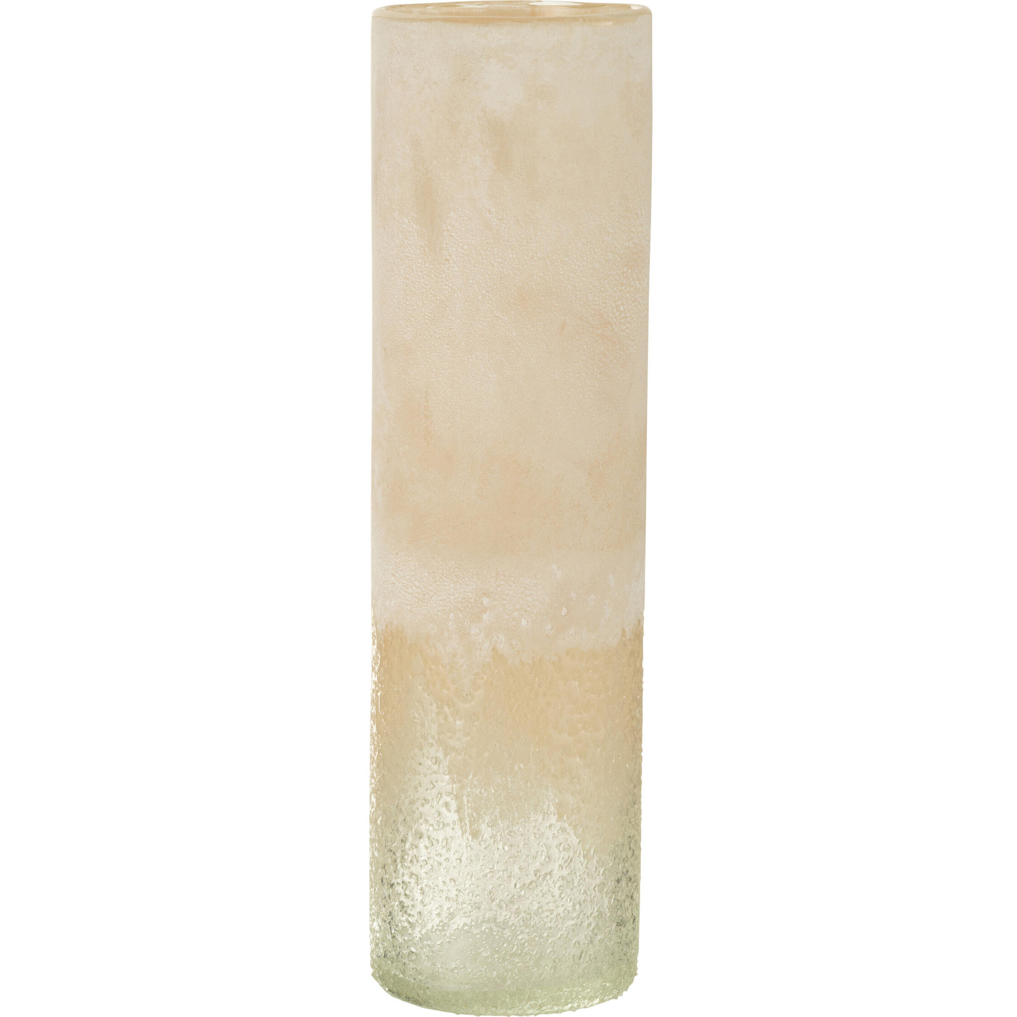 J-Line Vase Cylindre Verre Beige Large