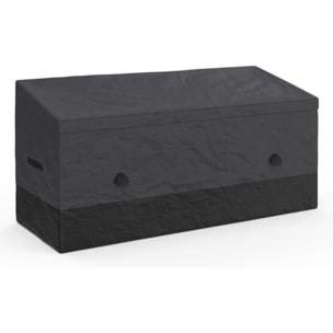 Coffre de rangement pour extérieur gris anthracite avec bâche 600L