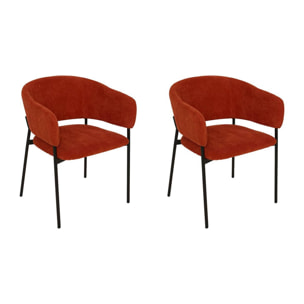 Lot Fauteuils "Solea" ambre L59xp55xH78,5cm