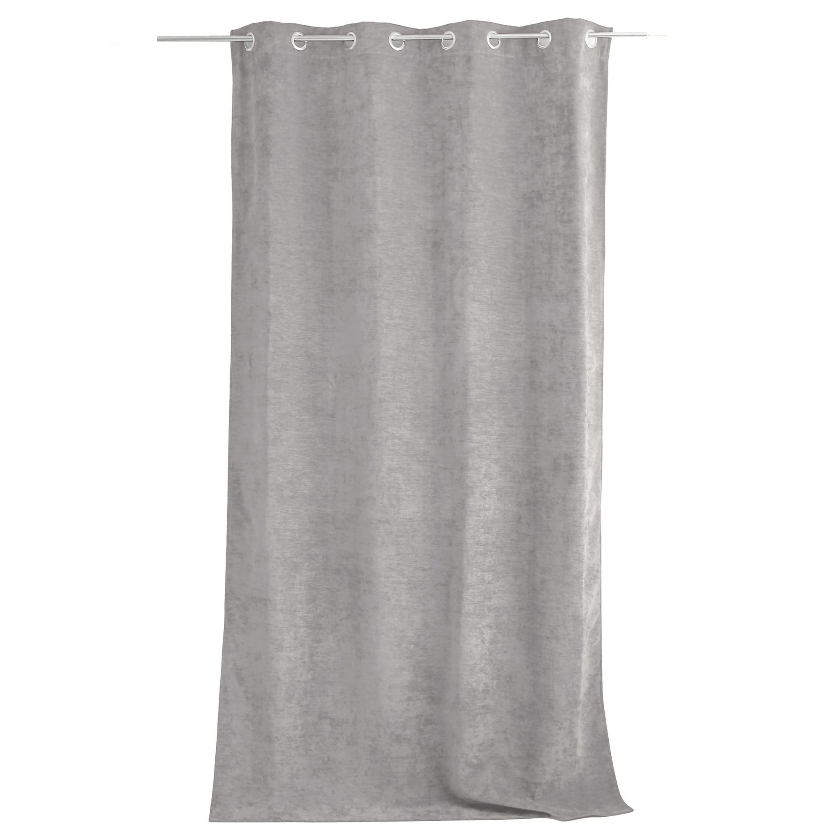 Rideau thermique en velours doublé polaire - Gris clair