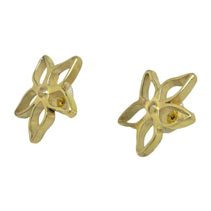 Pendiente presión Irregular Blom en dorado chapado latón