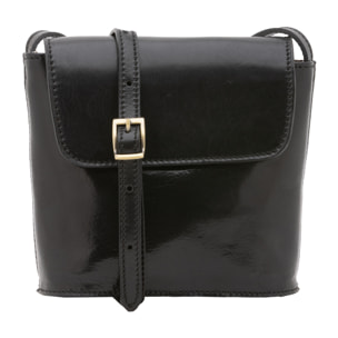 Borsa a tracolla  da uomo In Vera pelle Made in Italy 16x17,5x7 cm