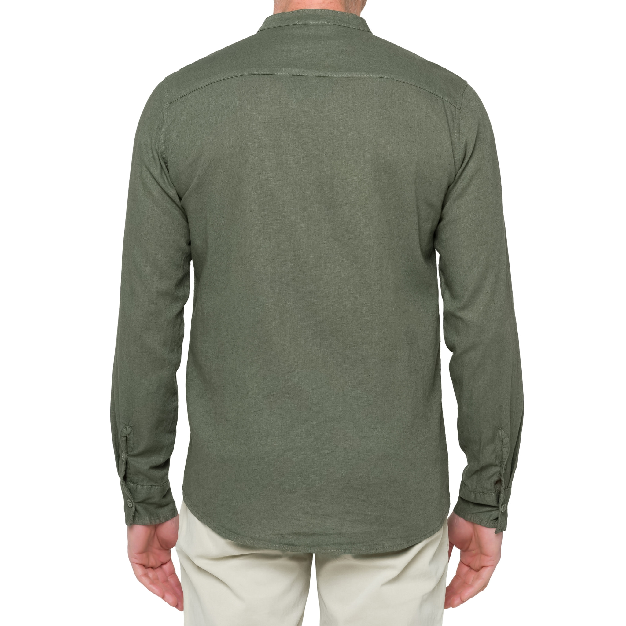 Camisa de lino Hot Buttered Tongareva Verde militar