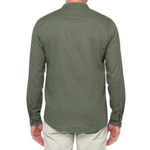 Camisa de lino Hot Buttered Tongareva Verde militar