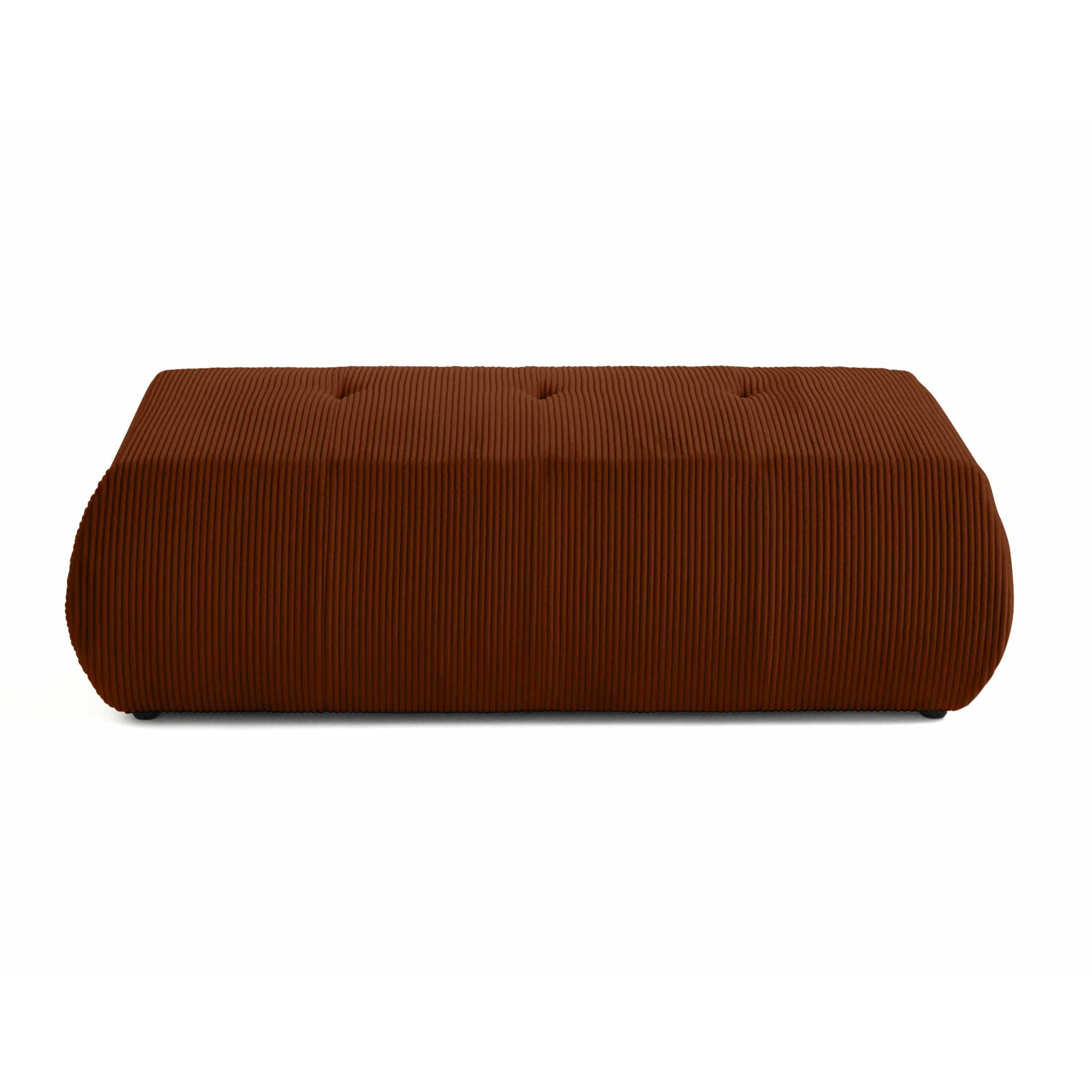 Onyx - pouf d'appoint - en velours côtelé - Terracotta