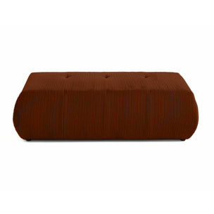Onyx - pouf d'appoint - en velours côtelé - Terracotta