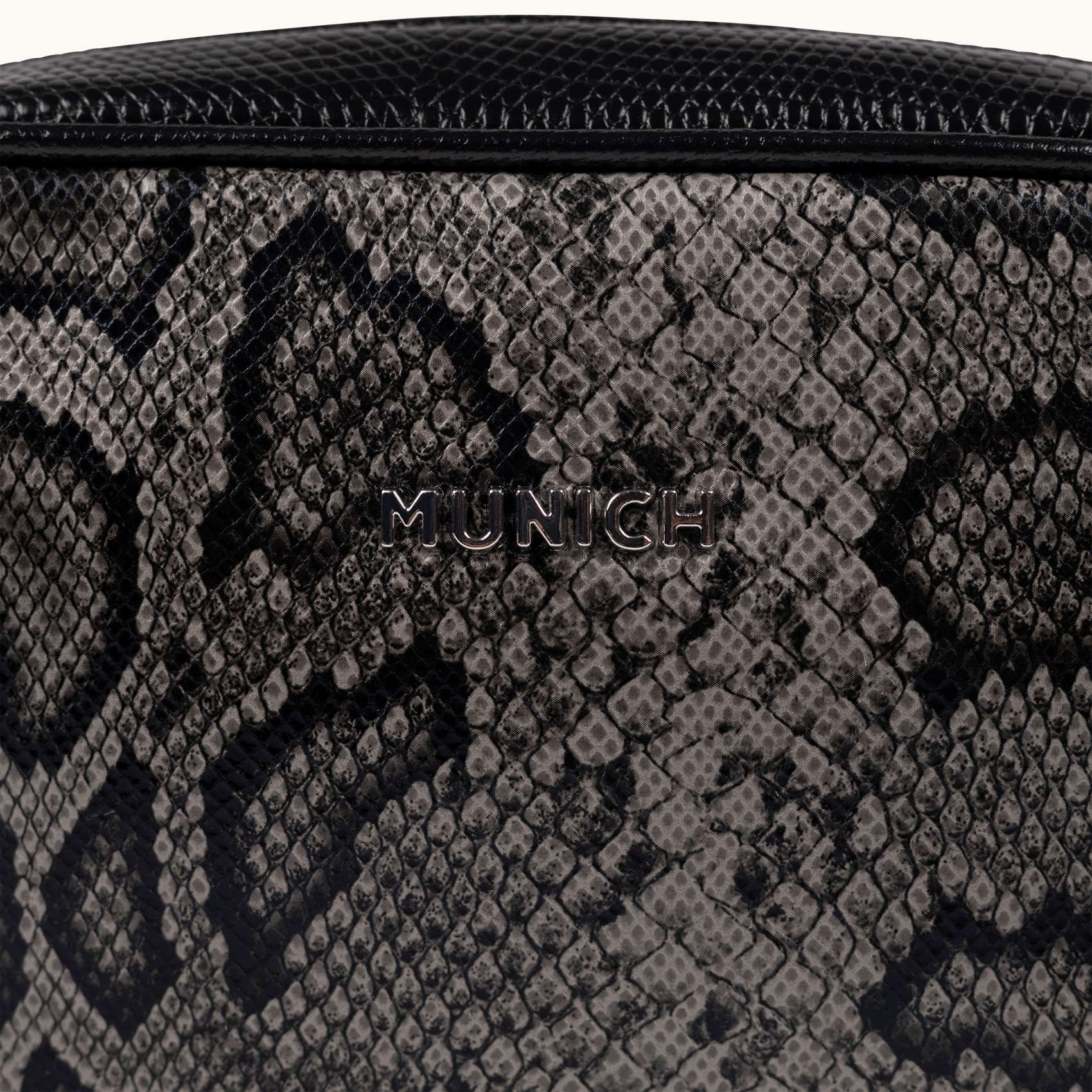 Bandolera Camera Bag con Estampado Animal y Acabado Metalizado BLOCK FUN BLACK LIZARD CROSSBODY CAMERA