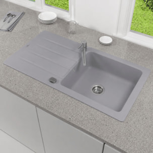 Evier 100x 51 cm Architectura 60 Fossile vidage automatique inclus