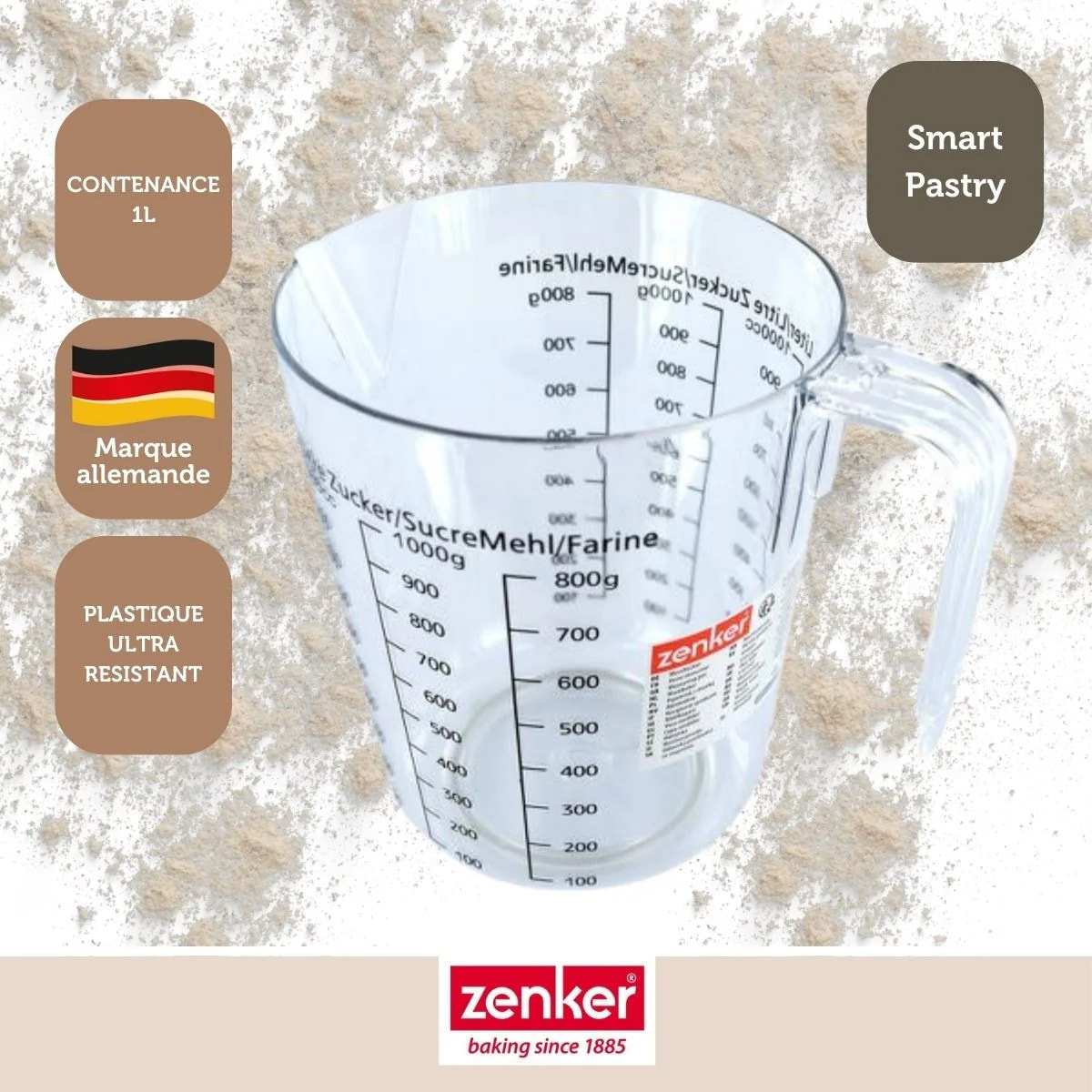 Verre doseur 1 litre Zenker Smart Pastry