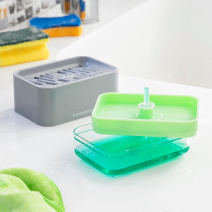 Distributeur de Liquide Vaisselle2 en 1 Pushoap InnovaGoods