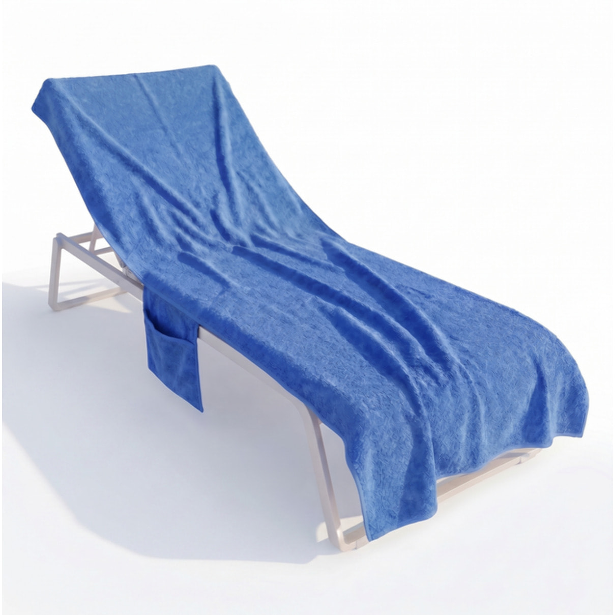 Telo mare grande in spugna 100% cotone 75x190 cm con tasche e bottoni, asciugamano lettino morbido e super assorbente, asciugatura rapida, fissaggio stabile, ideale per spiaggia piscina e spa, resistente e pratico per uso estivo