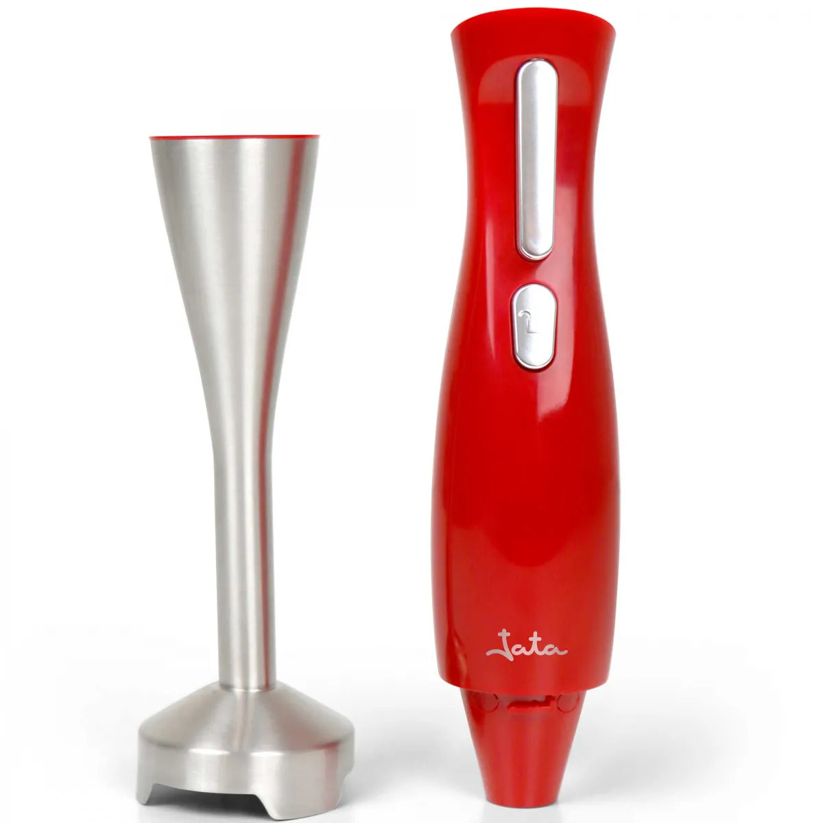 Batidora de mano JATA JEBT1852 de 900 W. 2 cuchillas. Regulador de velocidad. Incluye vaso medidor