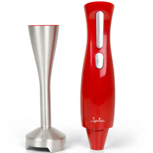Batidora de mano JATA JEBT1852 de 900 W. 2 cuchillas. Regulador de velocidad. Incluye vaso medidor