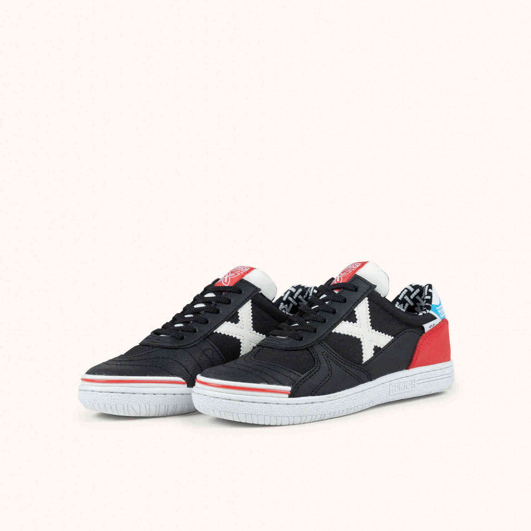 MUNICH G-3 KID 458 Zapatilla de Fútbol Sala Infantil Negra y Roja