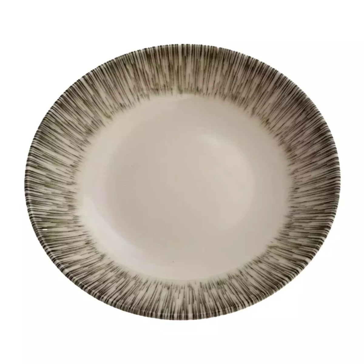 Lot de 6 ASSIETTE CREUSE KAKI 19CM