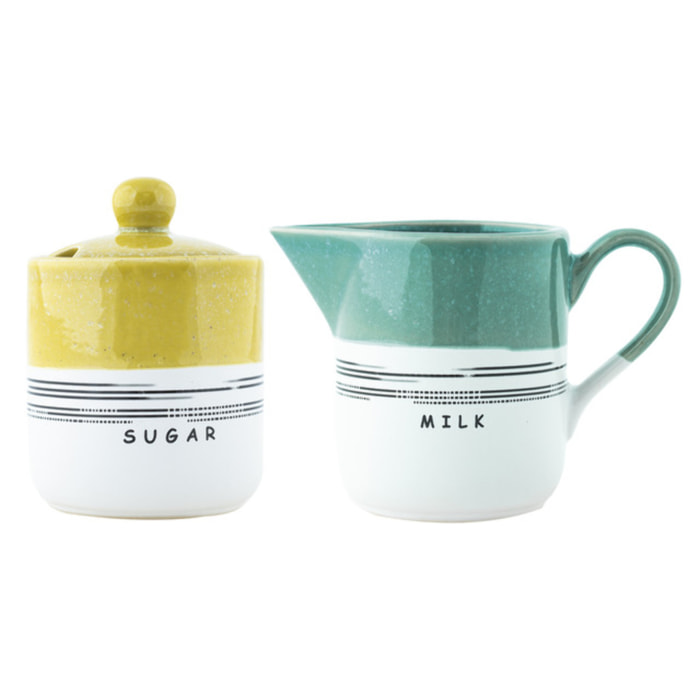 Set zuccheriera e lattiera Homify in stoneware