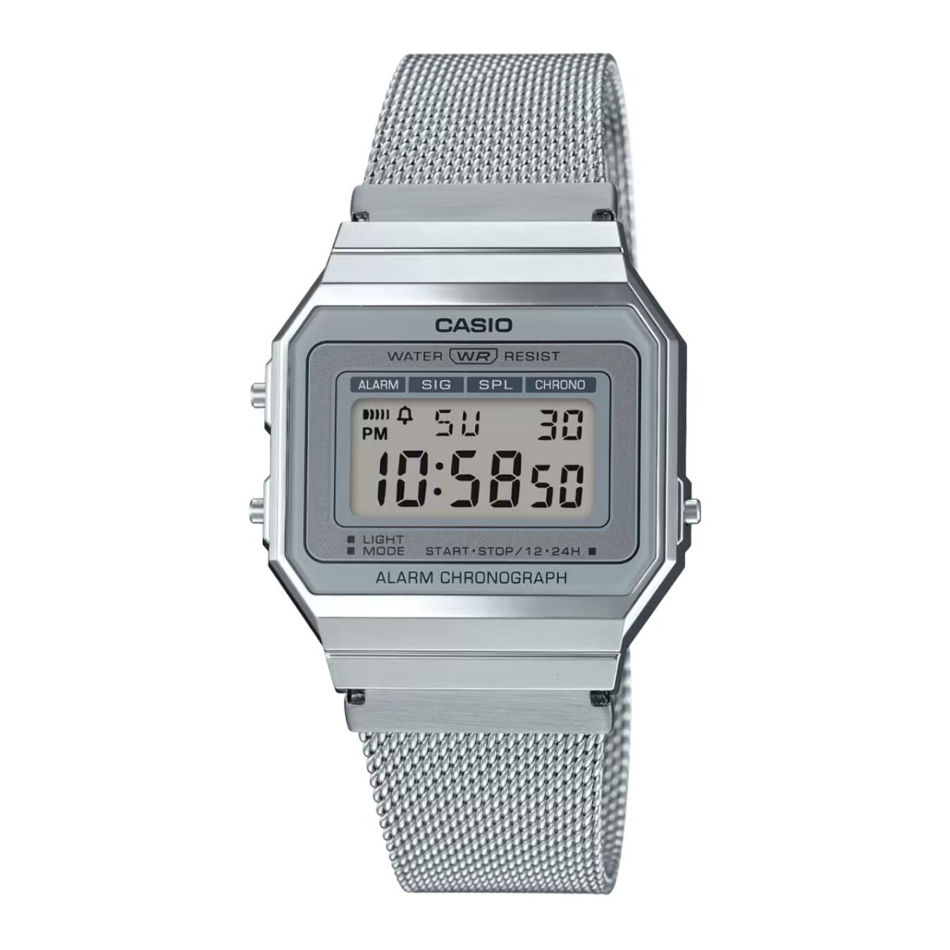 Reloj Casio A700WM-7A Unisex Digital Cuarzo con Correa de Acero inoxidable