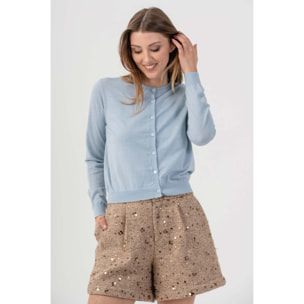 Kocca - Maglia cardigan con bottoni in nuance Donna