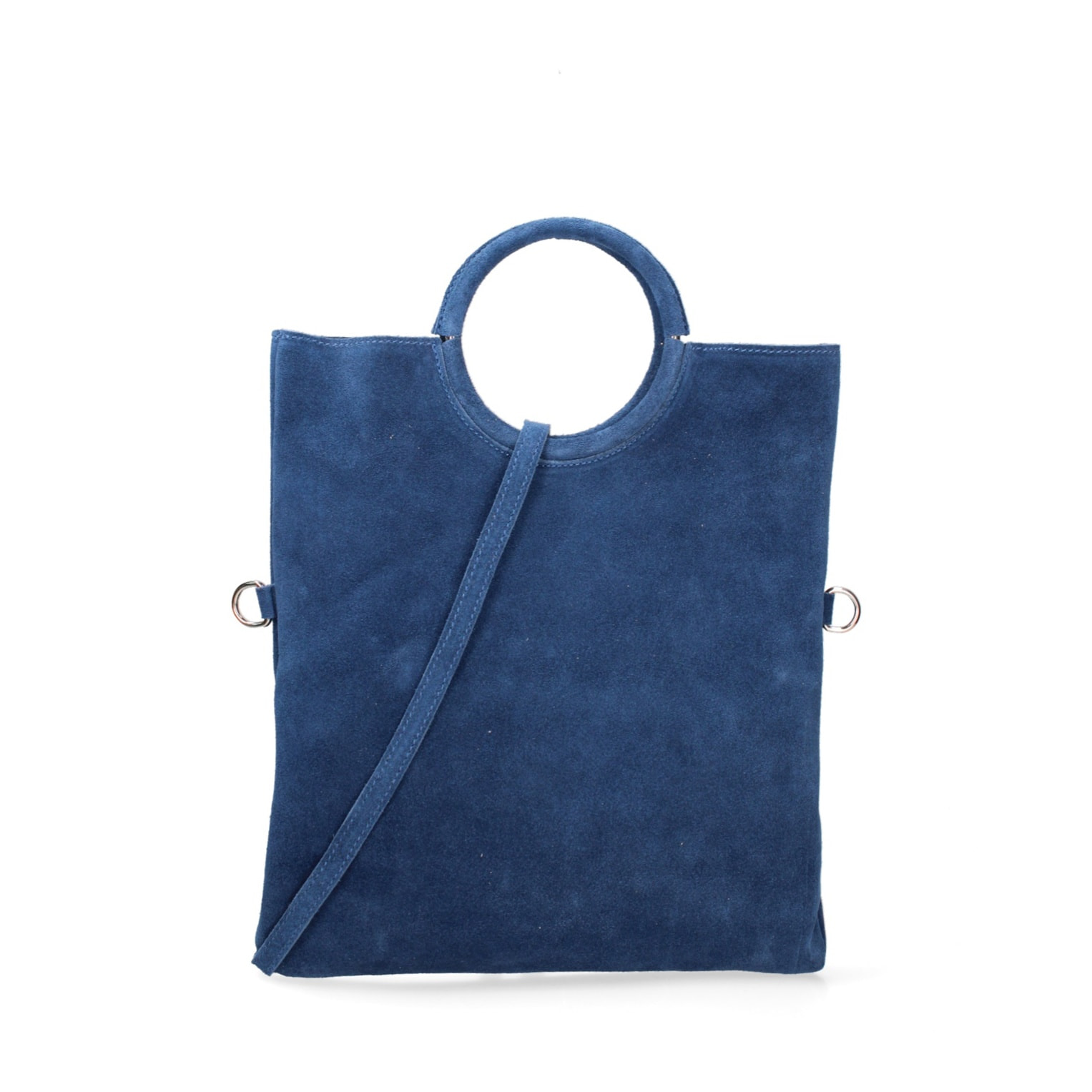 Borsa a mano da donna Made in Italy - Modello Zelia - Pelle scamosciata - 29.0 x 30.0 x 1.0 cm