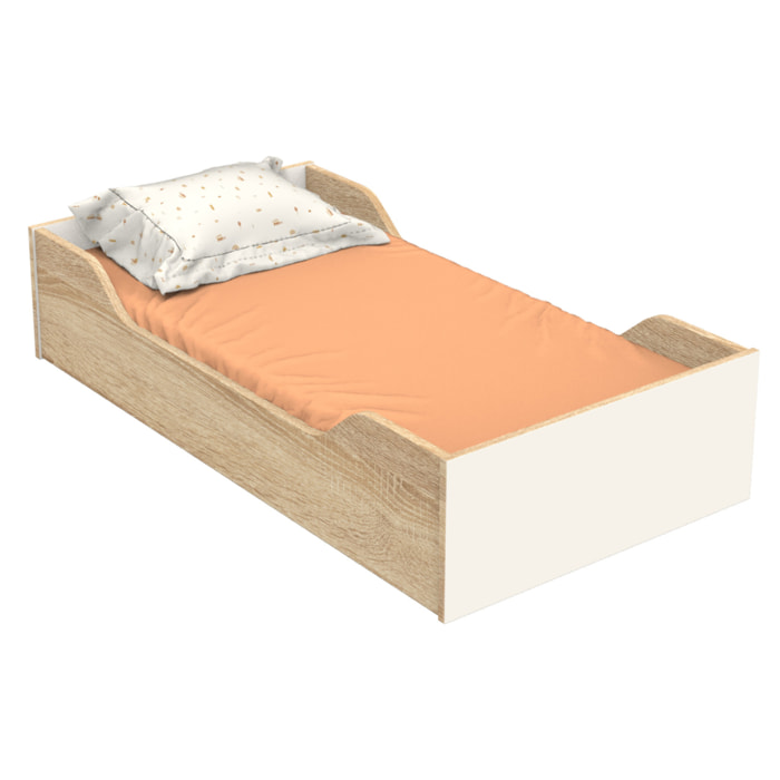 Kit d'évolution lit bébé à lit junior 140x70 décor bois
