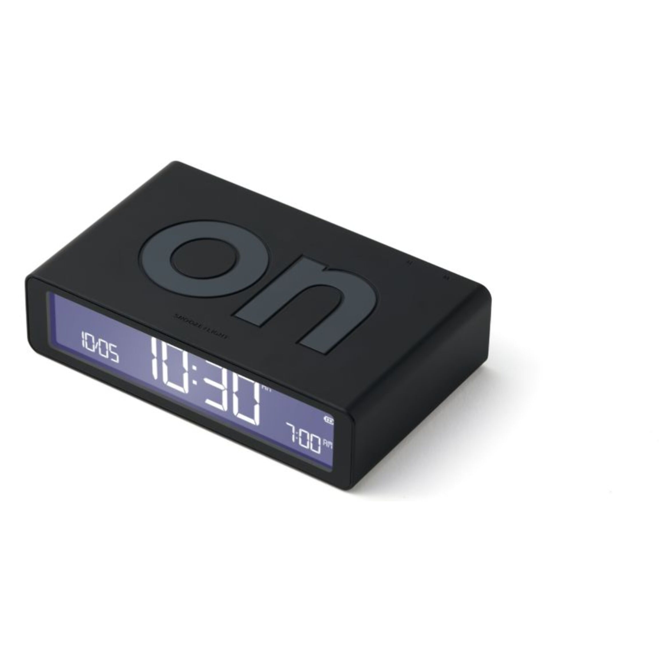 Réveil LEXON Flip Classic Rechargeable en USB-C Noir
