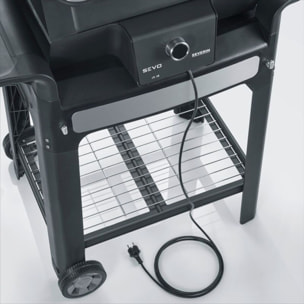 Barbecue électrique SEVERIN PG8139 noir sur chariot sonde connectée 41.5x31.5 cm