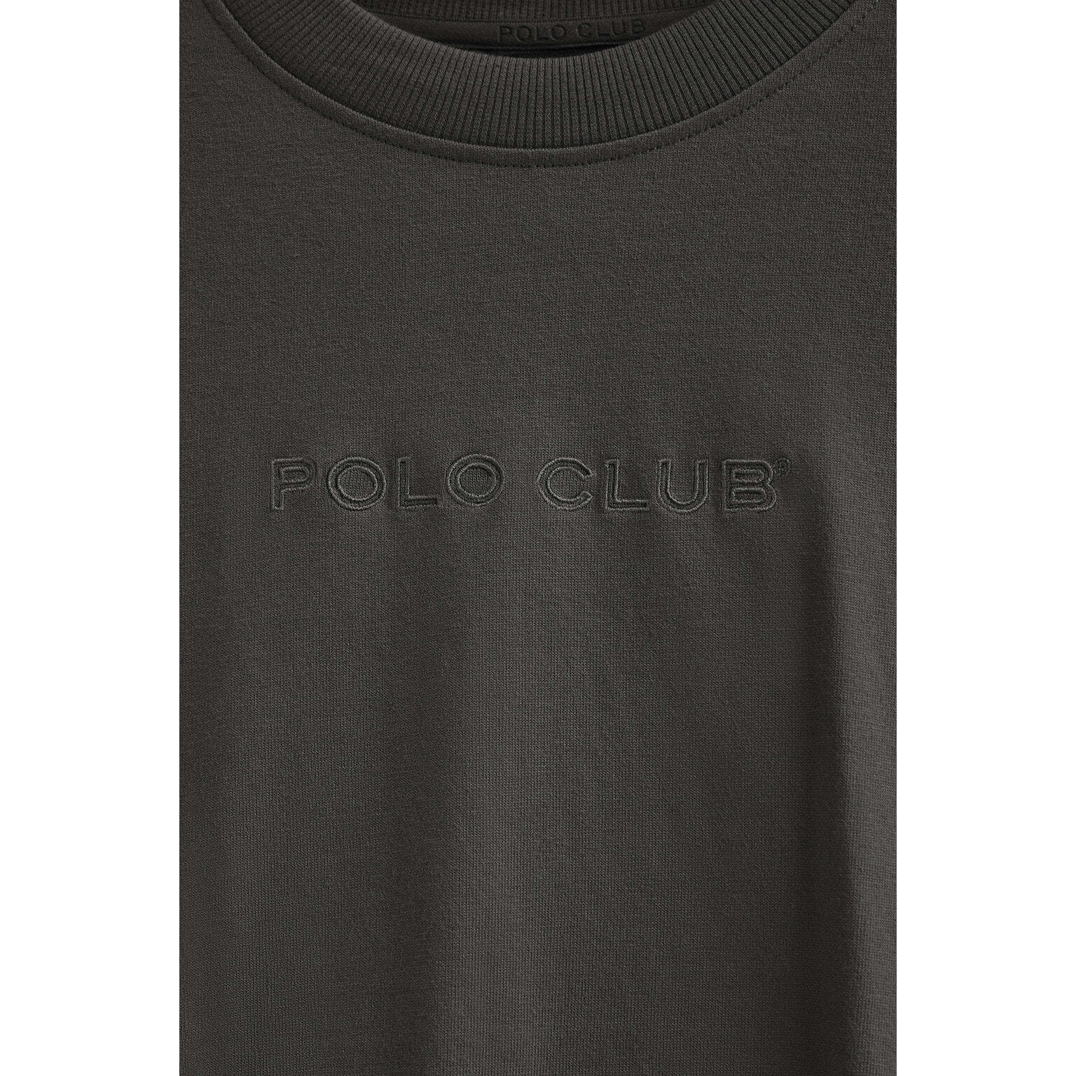 Camiseta Caliope gris oscuro con logo bordado Polo Club