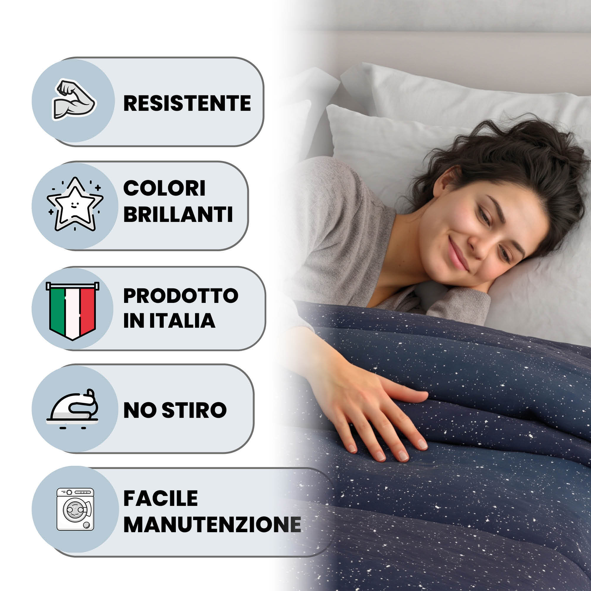 TRAPUNTA INVERNALE INFINITY - 300gr - 100% Microfibra - Made in Italy