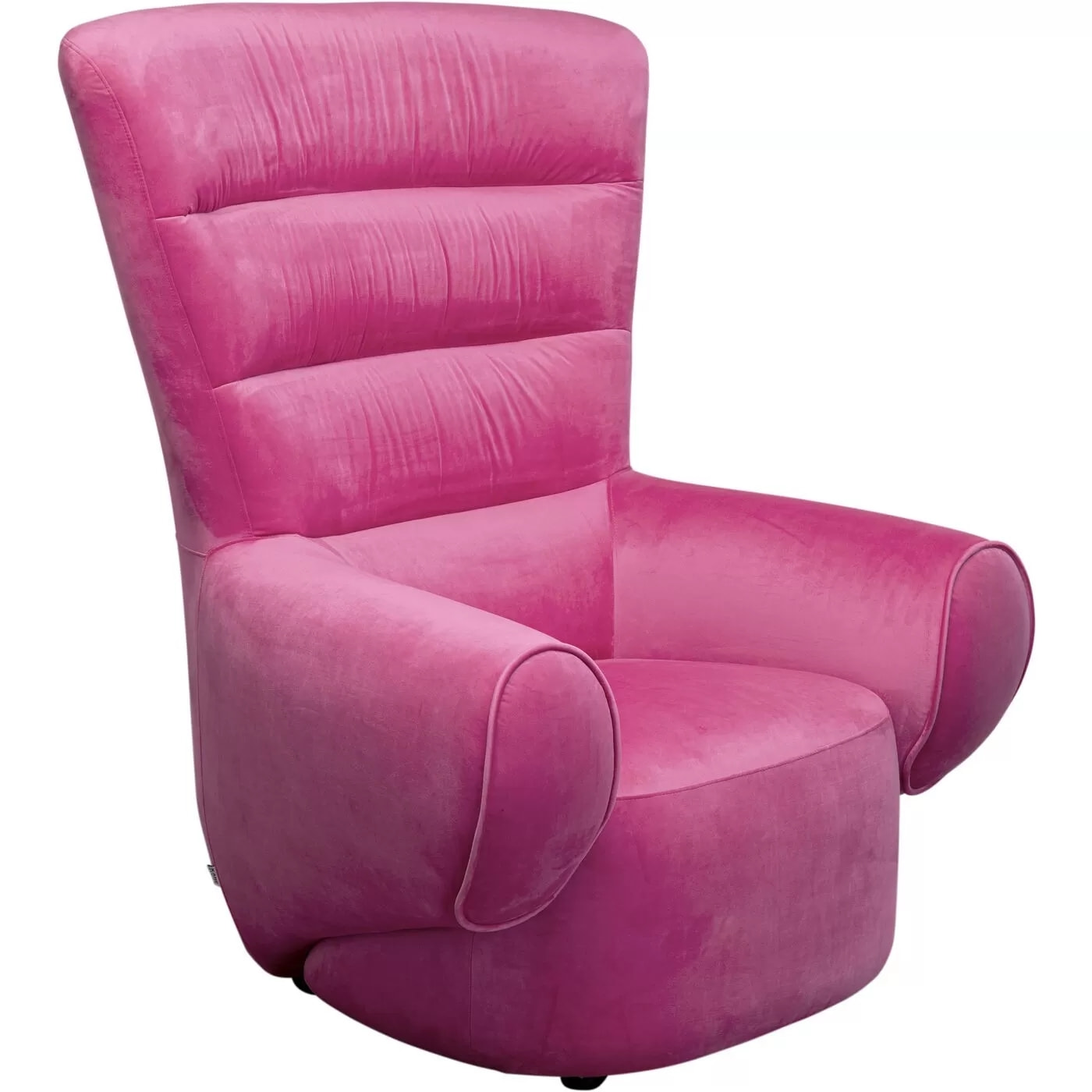 Fauteuil Sweep velours rose Kare Design