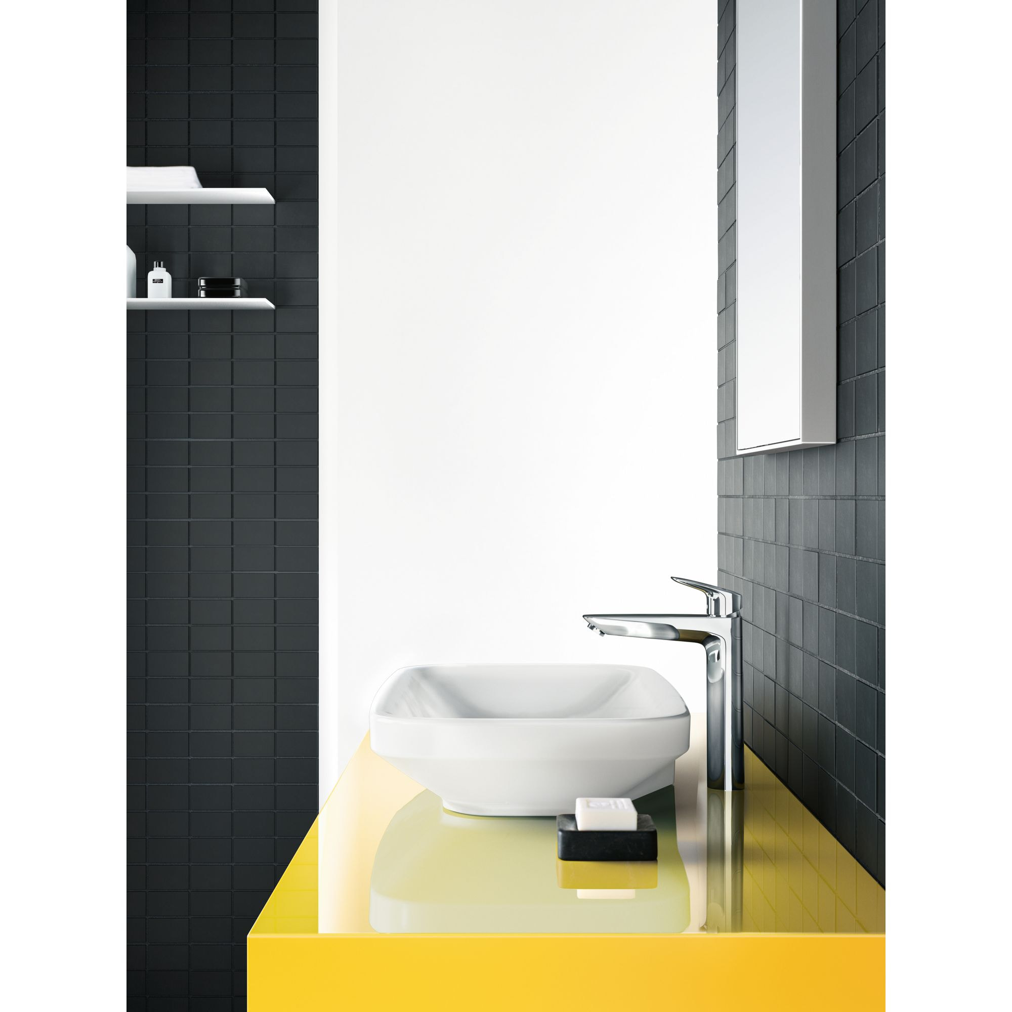Mitigeur de lavabo 190 avec tirette et vidage synthétique chromé Logis