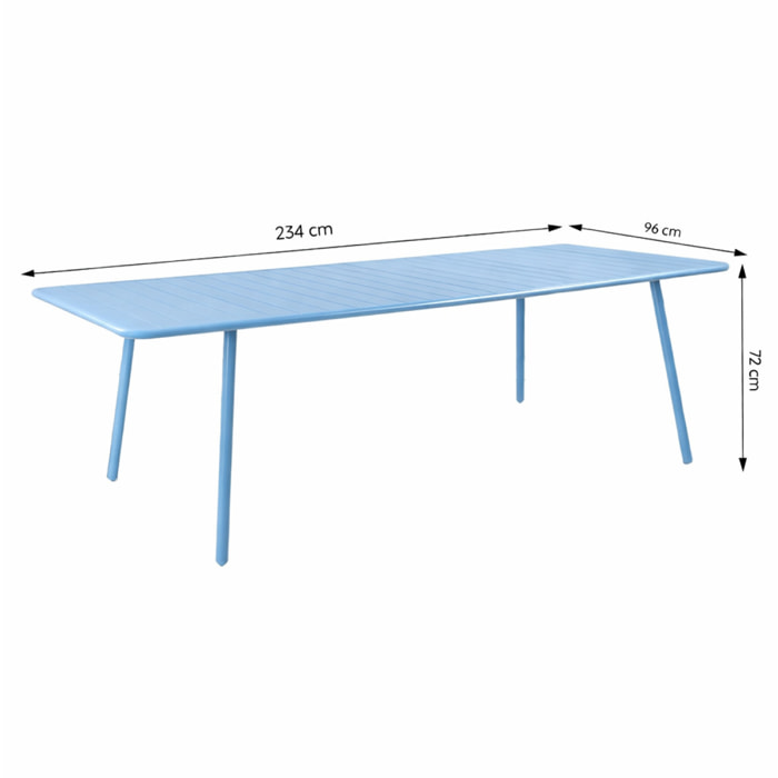 Table de jardin 10-12 places 234cm bleue EVORA