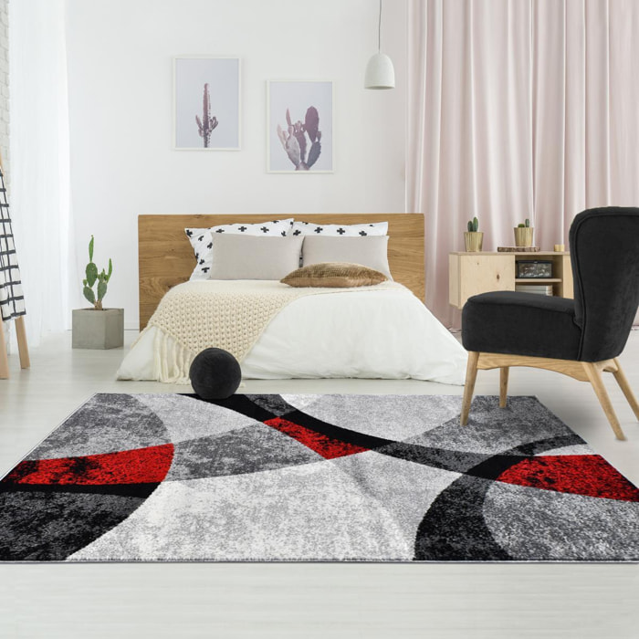 Tapis salon et chambre tissé motif géométrique FUHO