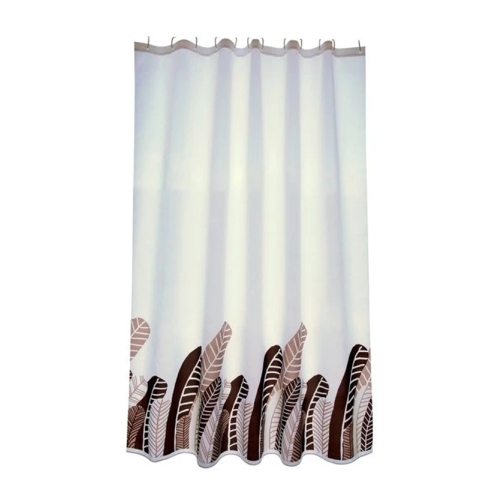 Rideau de douche Polyester PLUMAS VINTAGE 180x200cm QUALITE PREMIUM - Anneaux inclus MSV