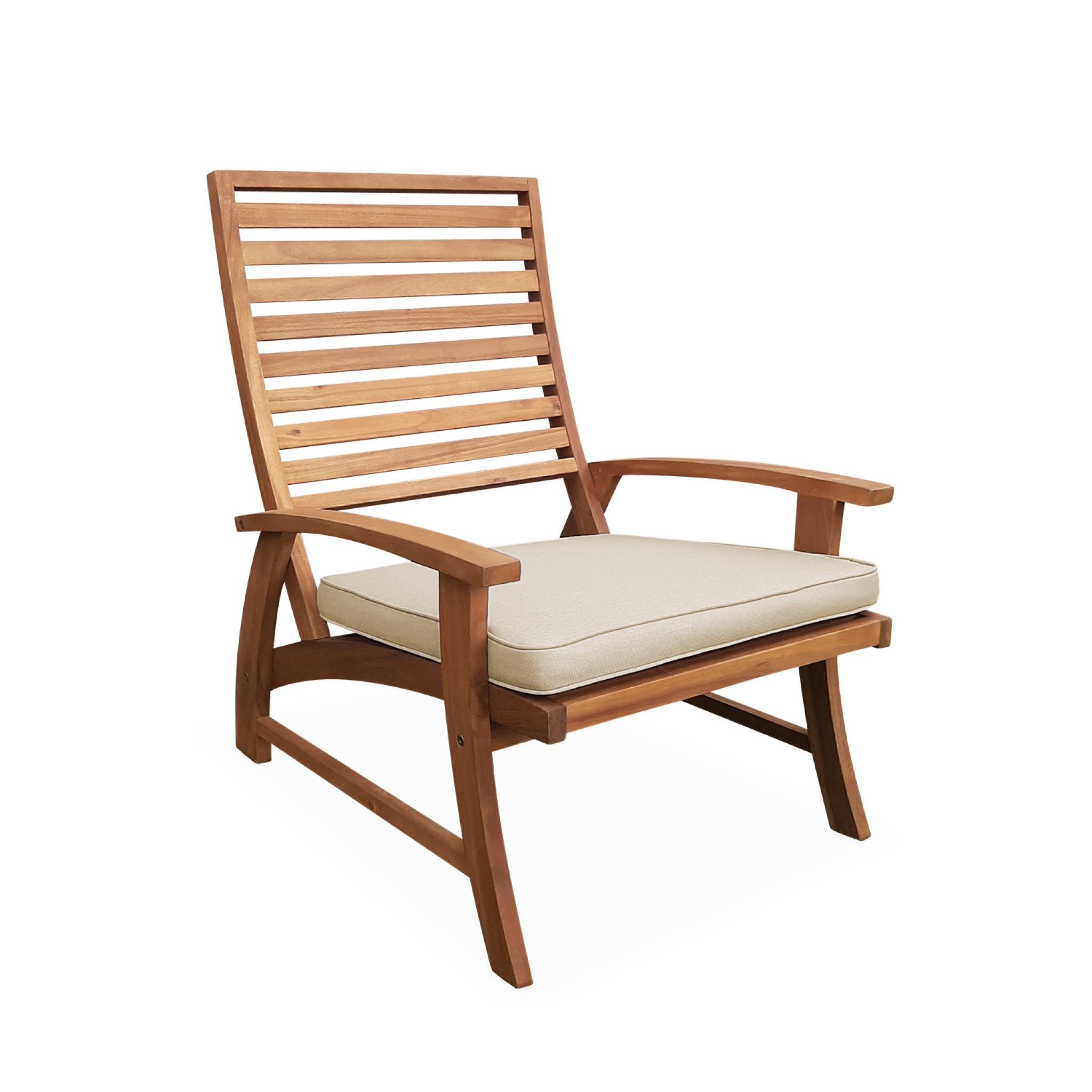 Lot de 2 chaises relaxantes. Puebla. 2 chaises. 2 reposes pieds. 75x59x71cm