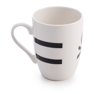 Set 4p mugs  logo estampado negro  benetton