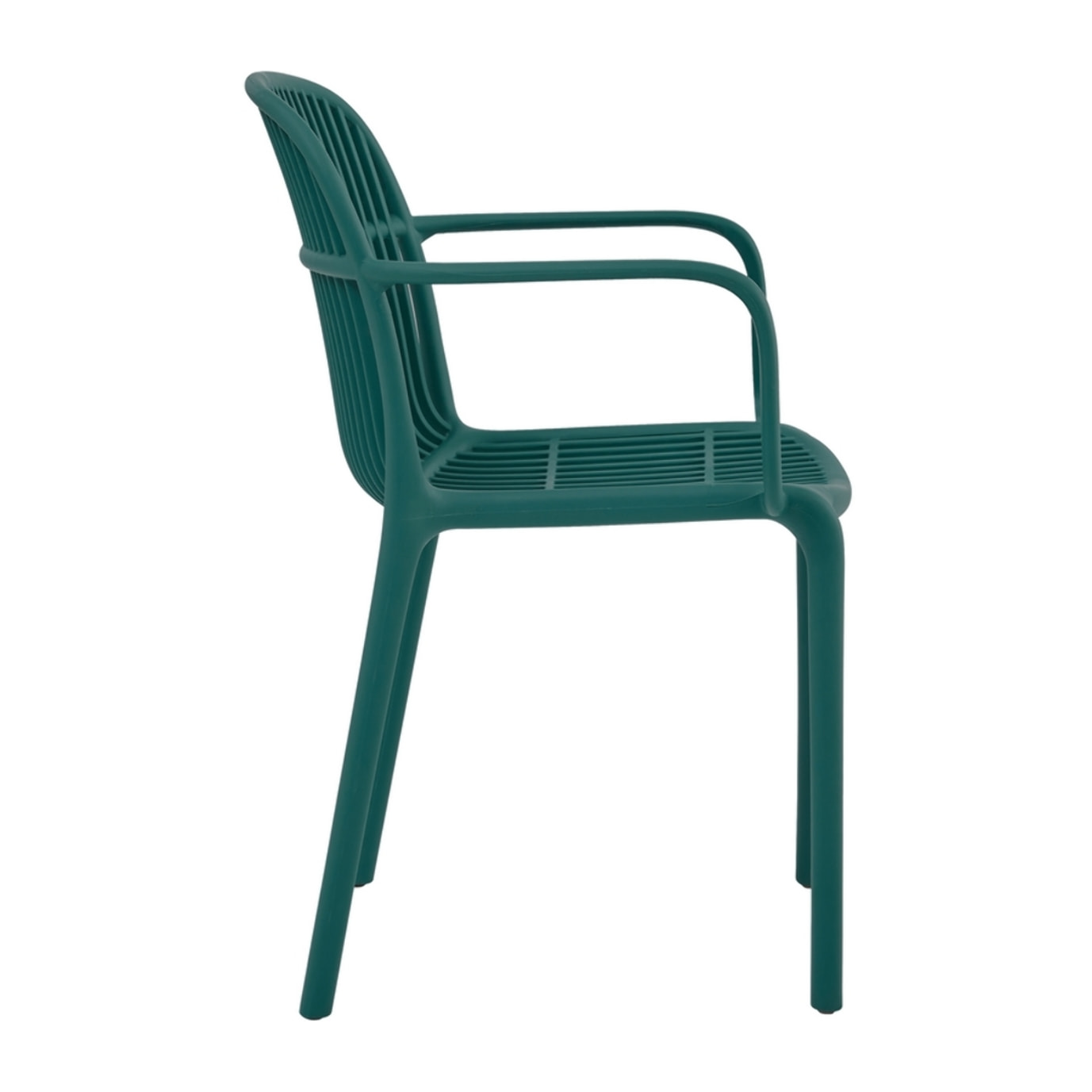 Set da 4 sedie da giardino in polipropilene con braccioli verde – Sintra