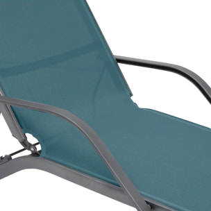 Transat "Bayamo" bleu canard & graphite en aluminium traité époxy