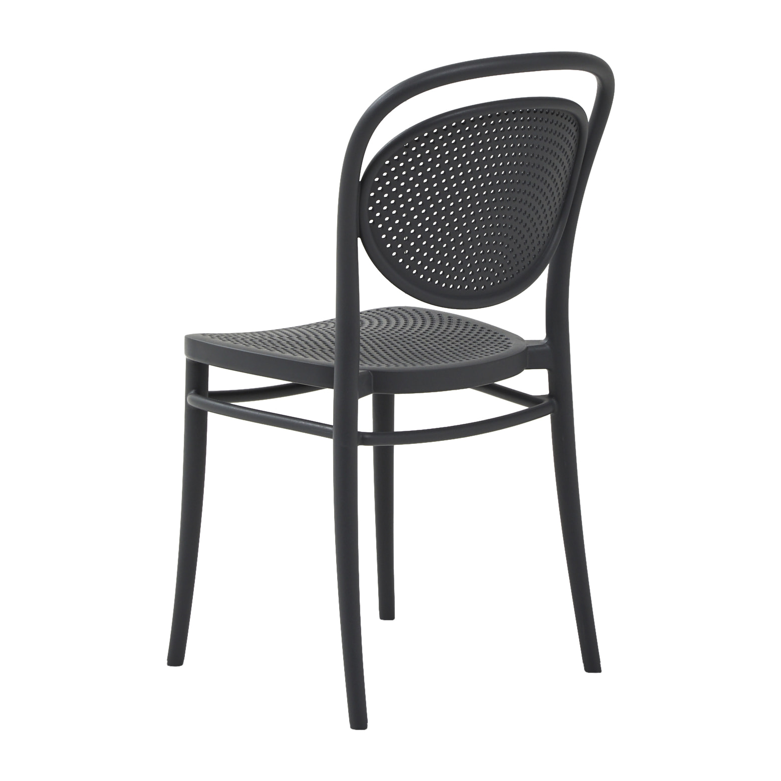 Set  2 sedie impilabili in polipropilene colore antracite