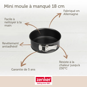 Moule à manqué à charnière 18 cm Zenker Spécial Mini