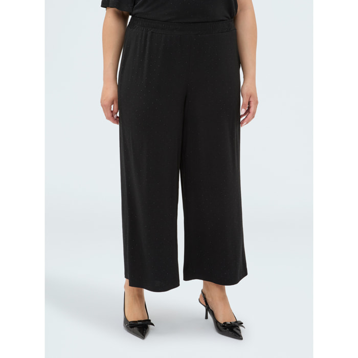 Fiorella Rubino - Pantaloni in jersey con punti luce - Nero
