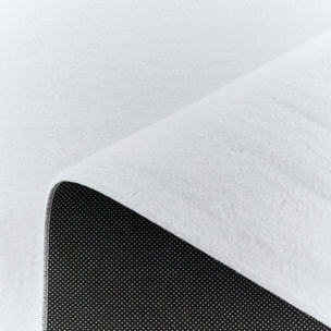 NUBE - Tapis doux et moelleux à poils courts blanc - NUB6000BLA