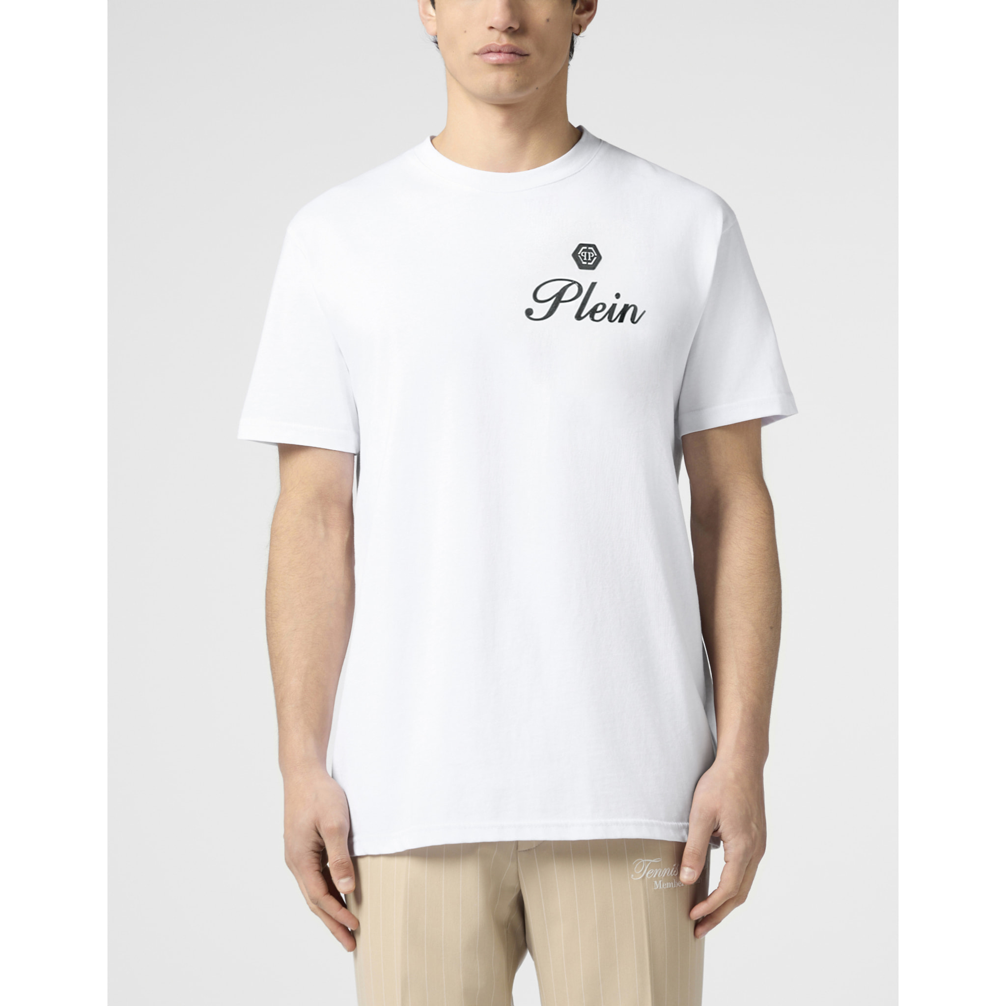 PHILIPP PLEIN Camiseta de cuello redondo y manga corta SIGNATURE