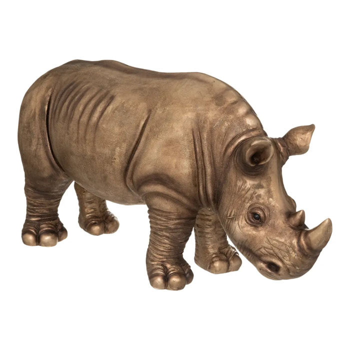 Statue "Rhinoceros" - doré H45 cm