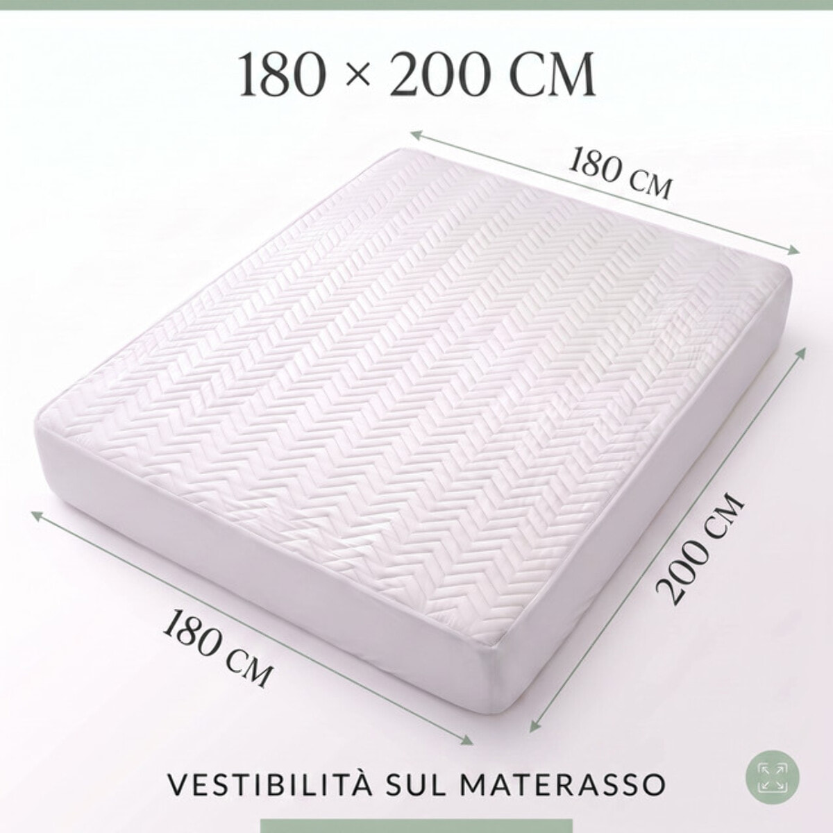 Coprimaterasso Intrecci Trapuntato con Angoli in Microfibra con Imbottitura in Poliestere