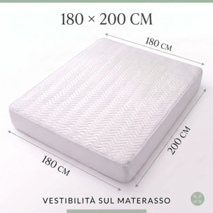Coprimaterasso Intrecci Trapuntato con Angoli in Microfibra con Imbottitura in Poliestere