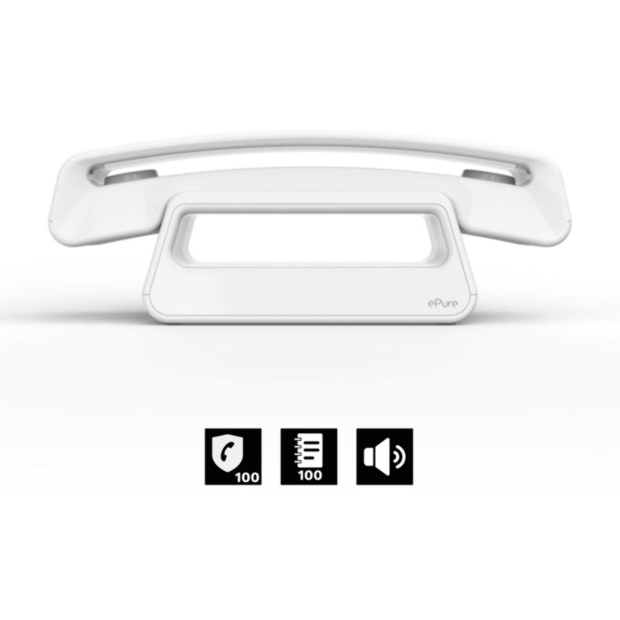 Téléphone sans fil ALCATEL ePure Iconic Blanc