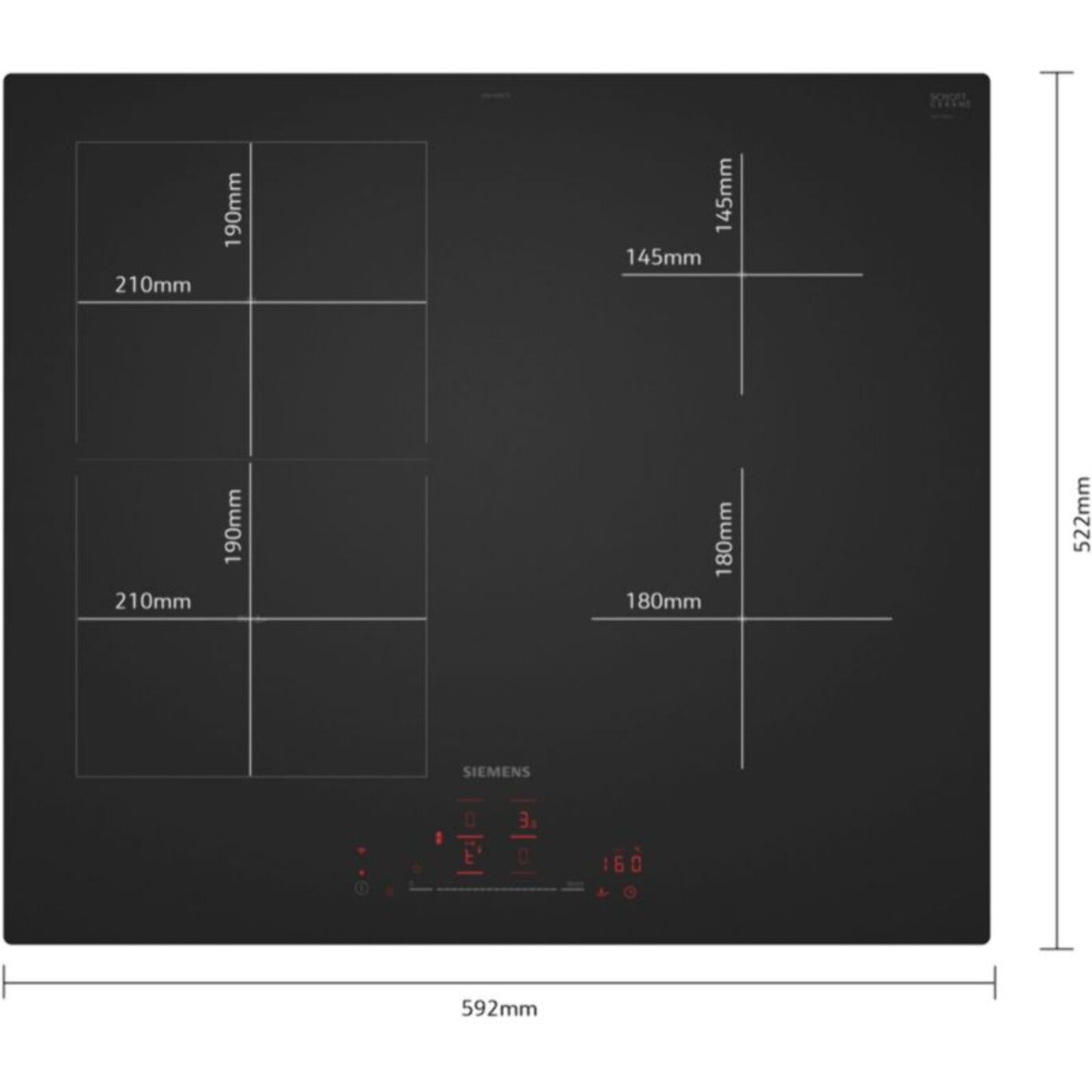 Plaque induction SIEMENS ED61AHSC1E Noir Mat